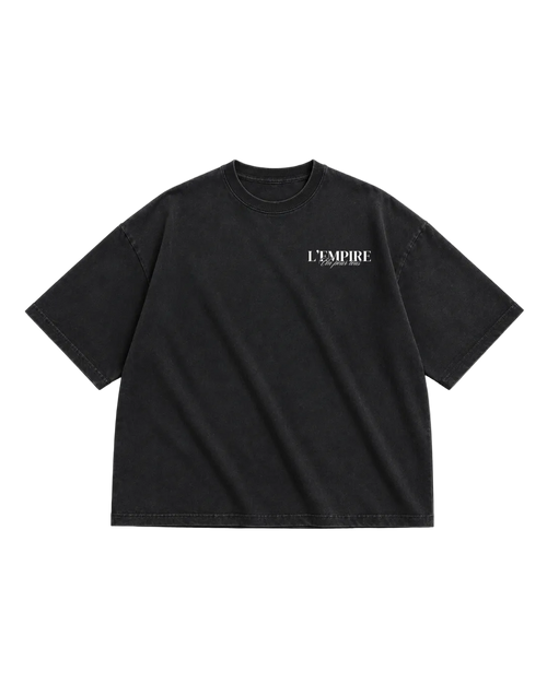 Club Summer Set Black — model wearing matching tee and shorts | L'EMPIRE Amsterdam