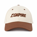 Heritage Crown Cap — flat embroidered L'EMPIRE logo, curved visor, metal buckle strap, Beige Legacy Green Lila | L'EMPIRE Amsterdam