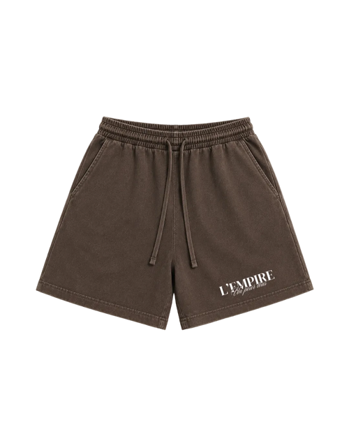 L'E Sport Short Holographic — 100% polyester, holographic L'E logo, Green and Black | L'EMPIRE Amsterdam
