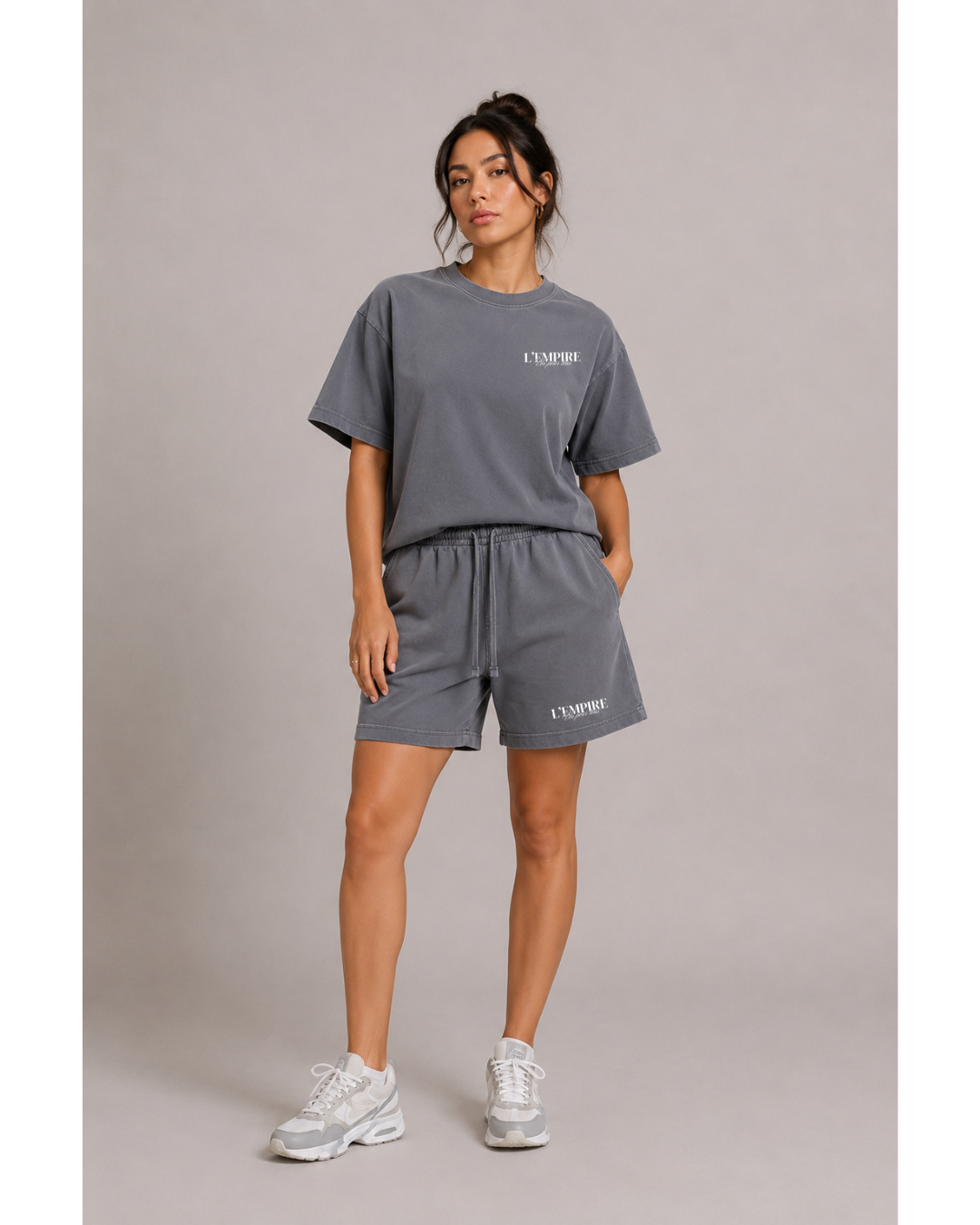 Club Summer Set — heavyweight cotton texture detail