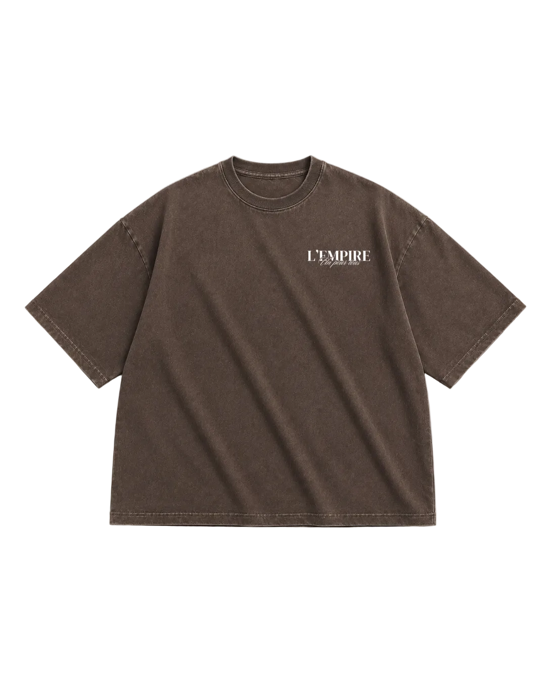 Club Summer Set Brown — model wearing matching tee and shorts | L'EMPIRE Amsterdam